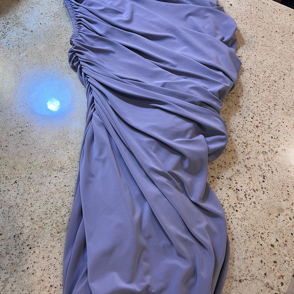 Norma Kamali Strapless Lavender Dress